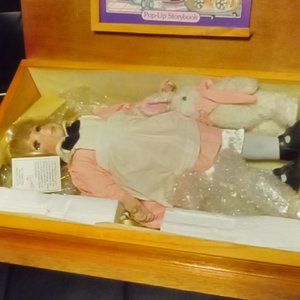Vintage Alice in wonderland doll with book